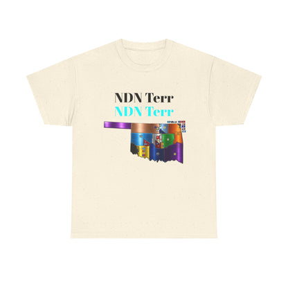 NDN Terr Oklahoma Map Tee — Native Pride Graphic T-Shirt with Arrows