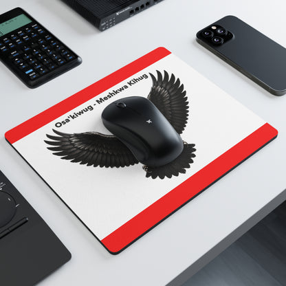 Sac & Fox Eagle Crest Mouse Pad — Osa'kiwug · Meshkwa Kihug Patriotic Desk Mat