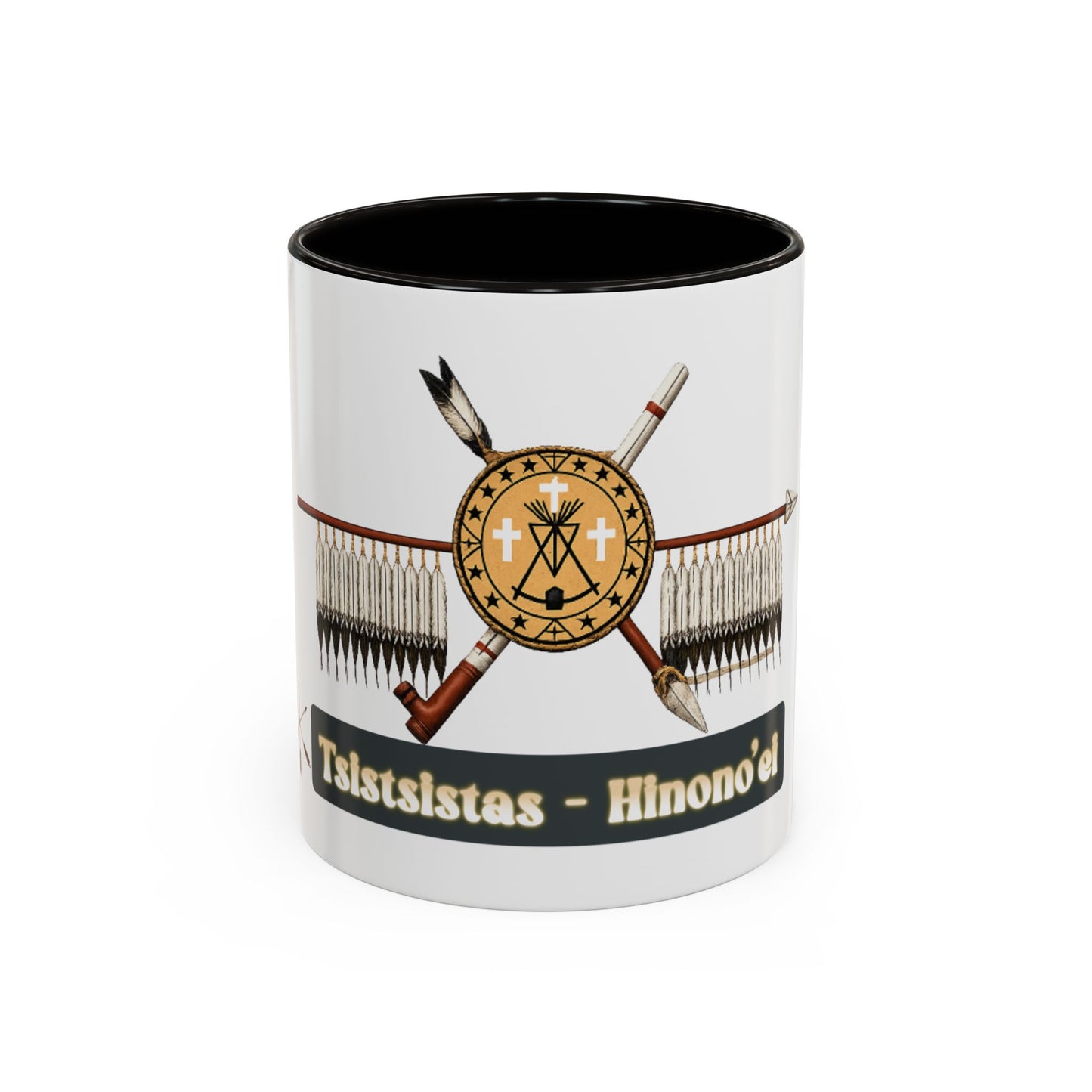 Cheyenne Arapaho Native Heritage Shield Coffee Mug – 'Tsistsistas / Hinono’ei' 11oz & 15oz