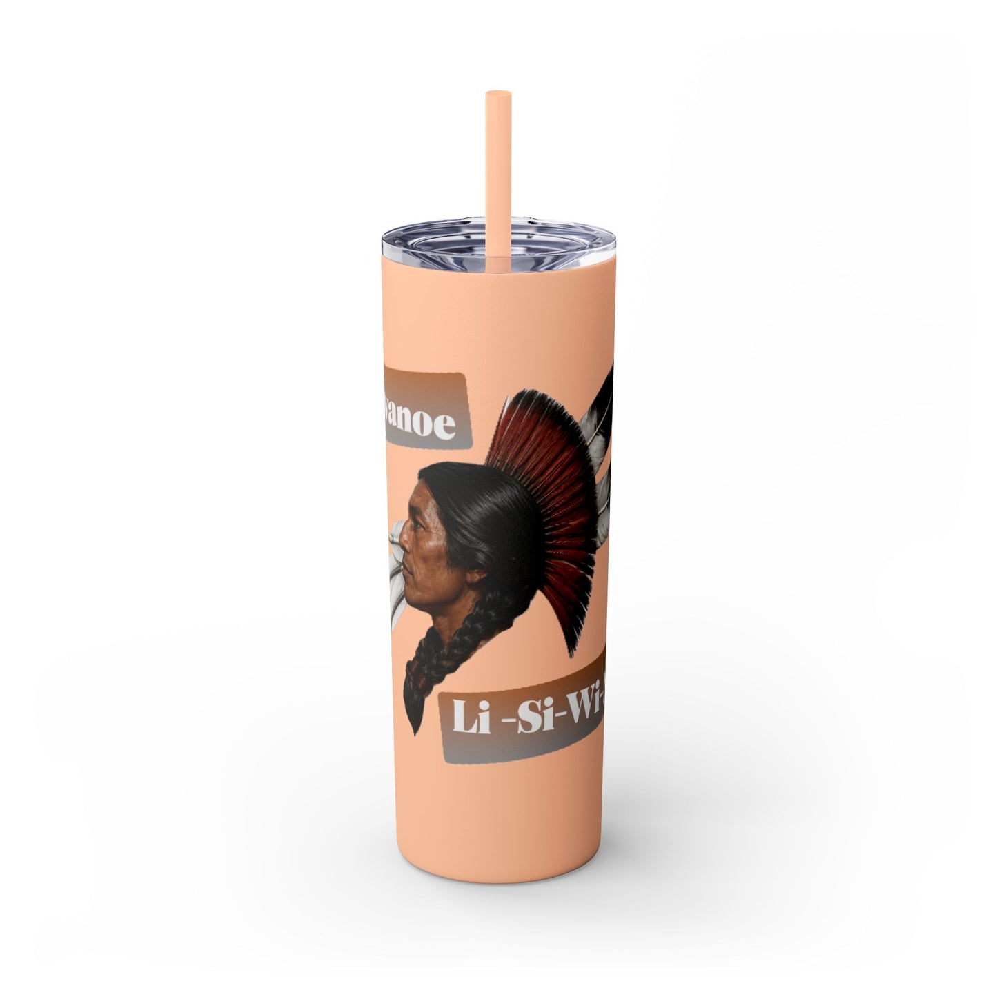 Shawnee Absentee Skinny Tumbler with Straw, 20oz