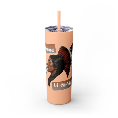 Shawnee Absentee Skinny Tumbler with Straw, 20oz