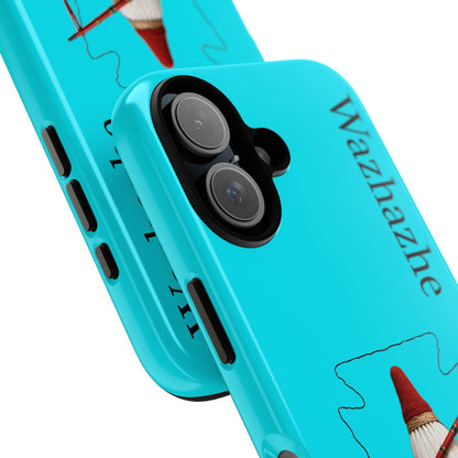 Osage Phone Case — Wazhahze Tribal Shield Design (Native Feather & Tomahawk)