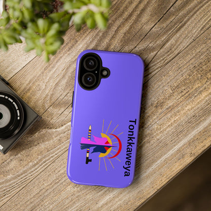 Tonkawa Phone Case — Tonkkaweya Sunrise Design (Protective Purple Hard Shell)