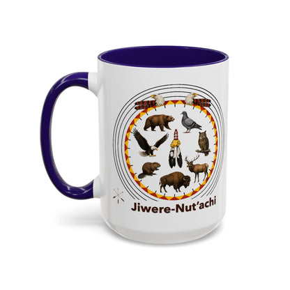 Otoe Missouria Native Animal Circle Mug – 'Jiwere-Nut'achi' Illustrated Coffee Cup (11oz/15oz)
