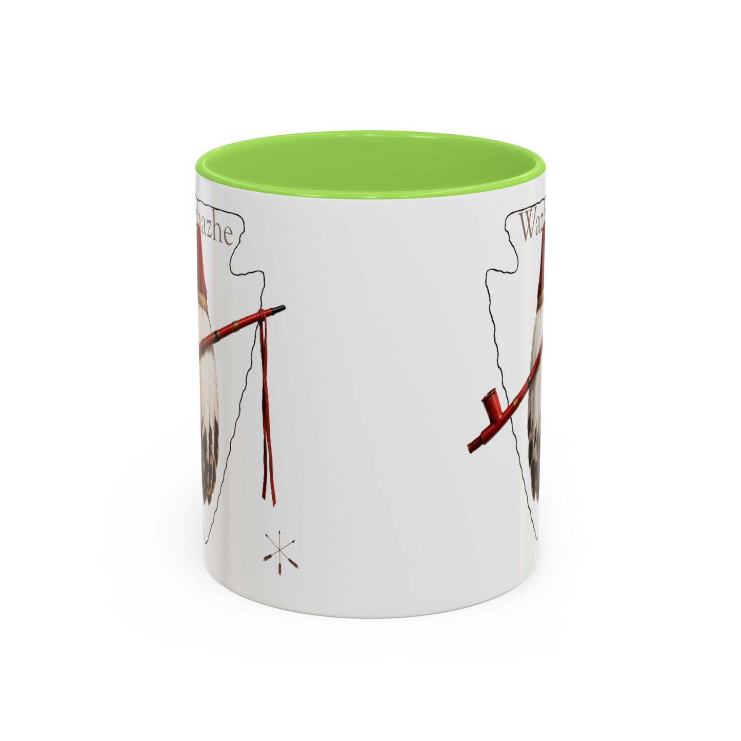 Osage Wazhazhe Tribal Feather Mug (11oz & 15oz) — Native-Inspired Coffee Cup