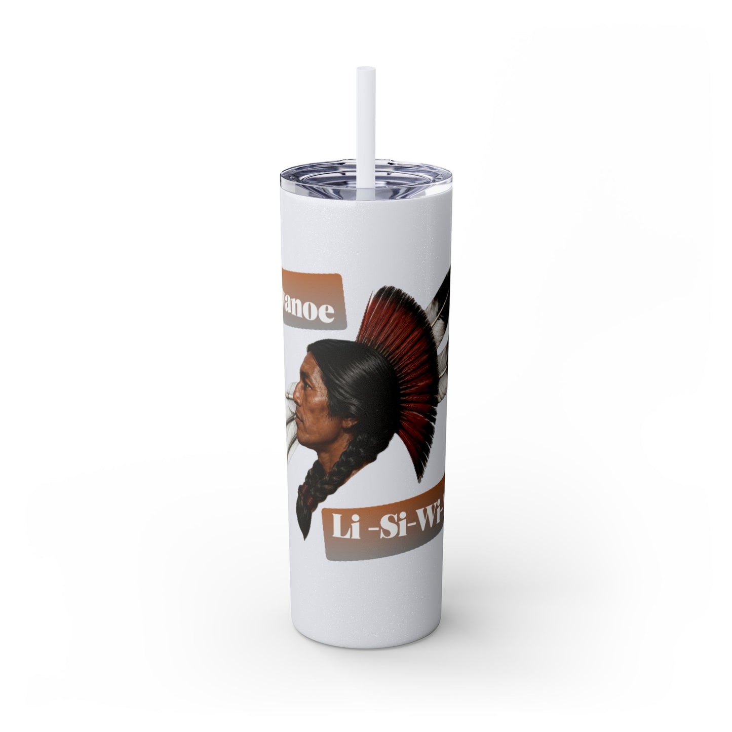 Shawnee Absentee Skinny Tumbler with Straw, 20oz