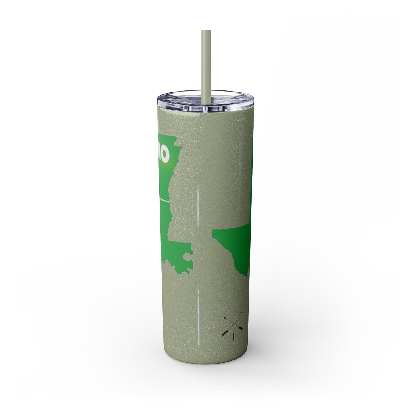Caddo Kadohadoha Texas Map 20oz Skinny Tumbler with Straw