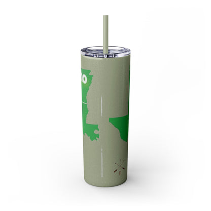 Caddo Kadohadoha Texas Map 20oz Skinny Tumbler with Straw