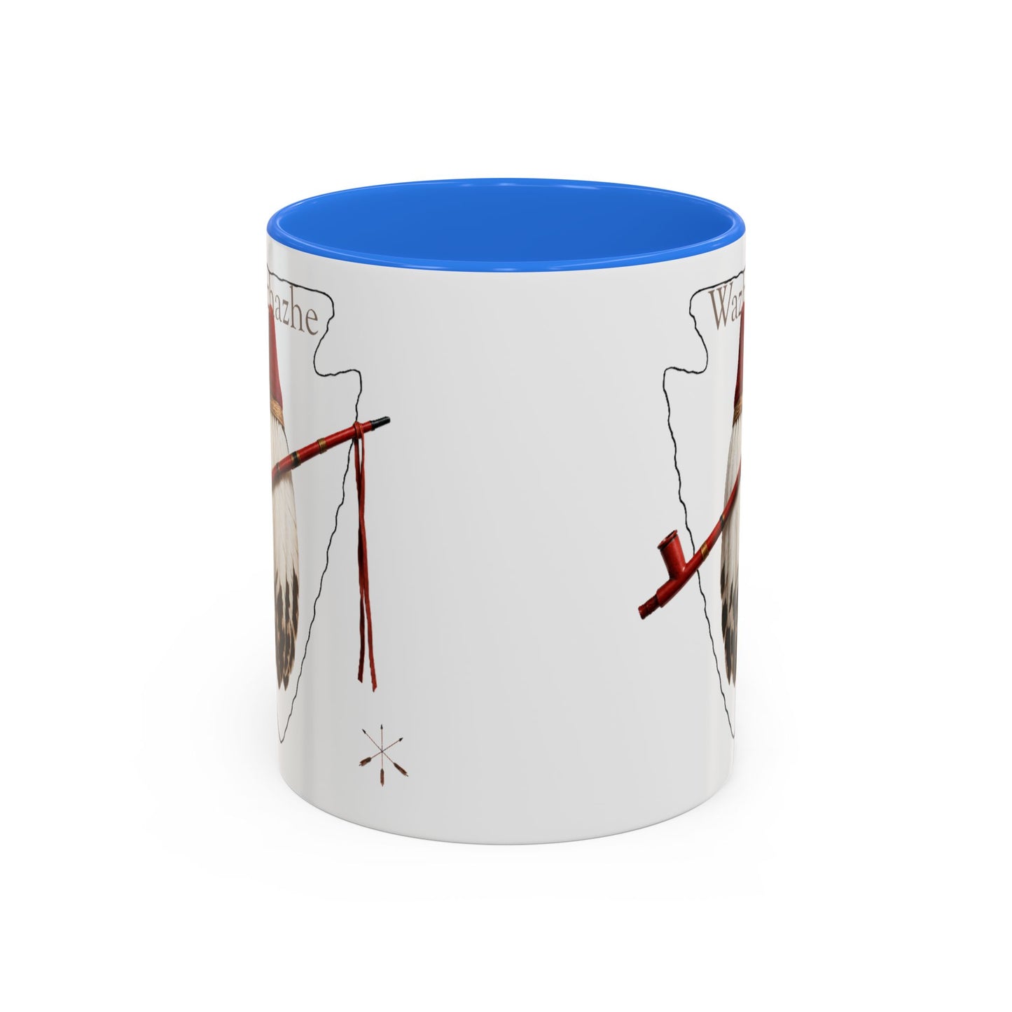 Osage Wazhazhe Tribal Feather Mug (11oz & 15oz) — Native-Inspired Coffee Cup