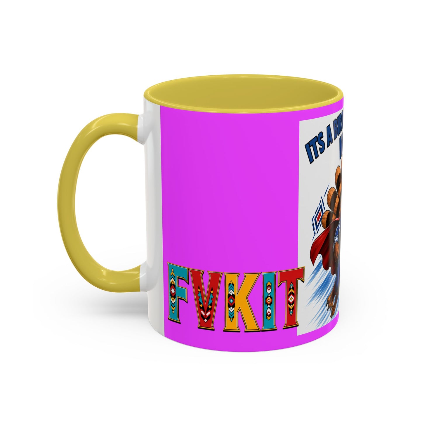 Turkey Coffee Mug — "It’s a Bird! It’s a Plane! No It’s" Colorful 11/15oz Mug
