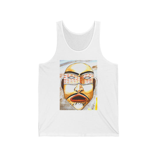 Tribal Mask & Crossed Arrows Graphic Tank Top
