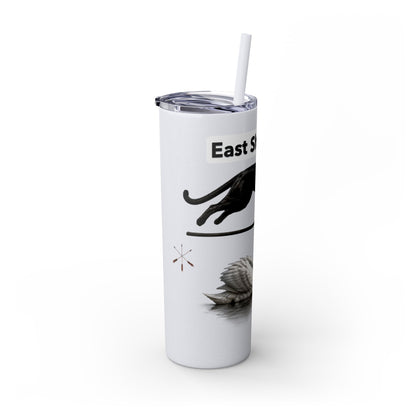 Shawnee East Skinny 20oz Tumbler with Straw — East Shawano River Swan & Otter Design