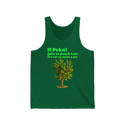 Peach Tree  switch Tank Top — "If Pokni goin to peach tree it's not to make a pie" Rustic Garden Graphic Tank