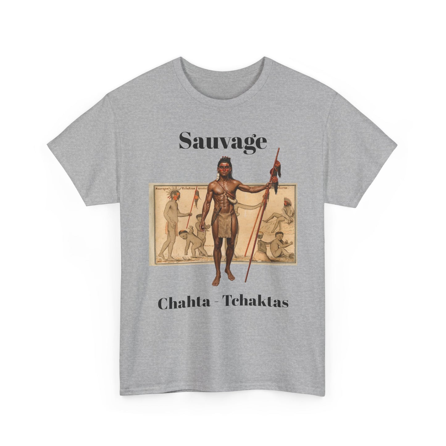 Savage Chahta Tchaklas Graphic Tee – Native American Heritage Art T-Shirt