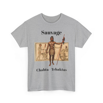 Savage Chahta Tchaklas Graphic Tee – Native American Heritage Art T-Shirt