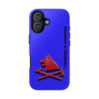 Pawnee Phone Case — Blue 'Chaticks si Chaticks' Wolf Logo Tough Case