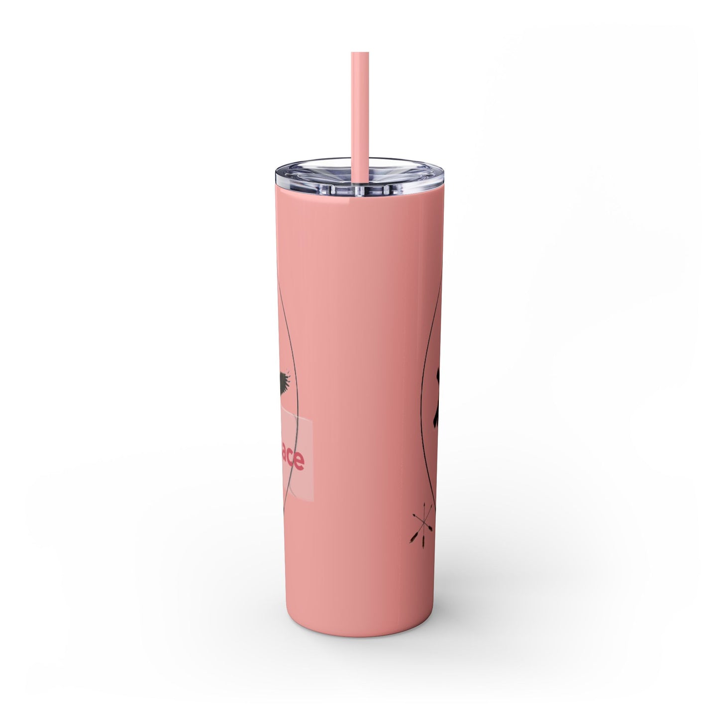 Kialegee 20oz Skinny Tumbler — Faith & Outdoor Lacrosse Design with Cross, Sticks, Campfire