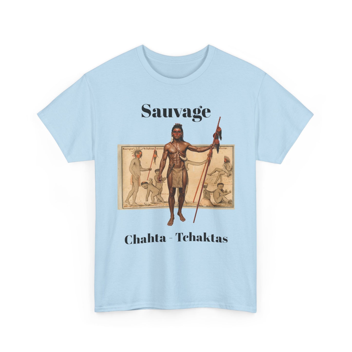 Savage Chahta Tchaklas Graphic Tee – Native American Heritage Art T-Shirt
