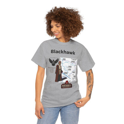 Blackhawk Rebel Trail Vintage Map Graphic T-Shirt