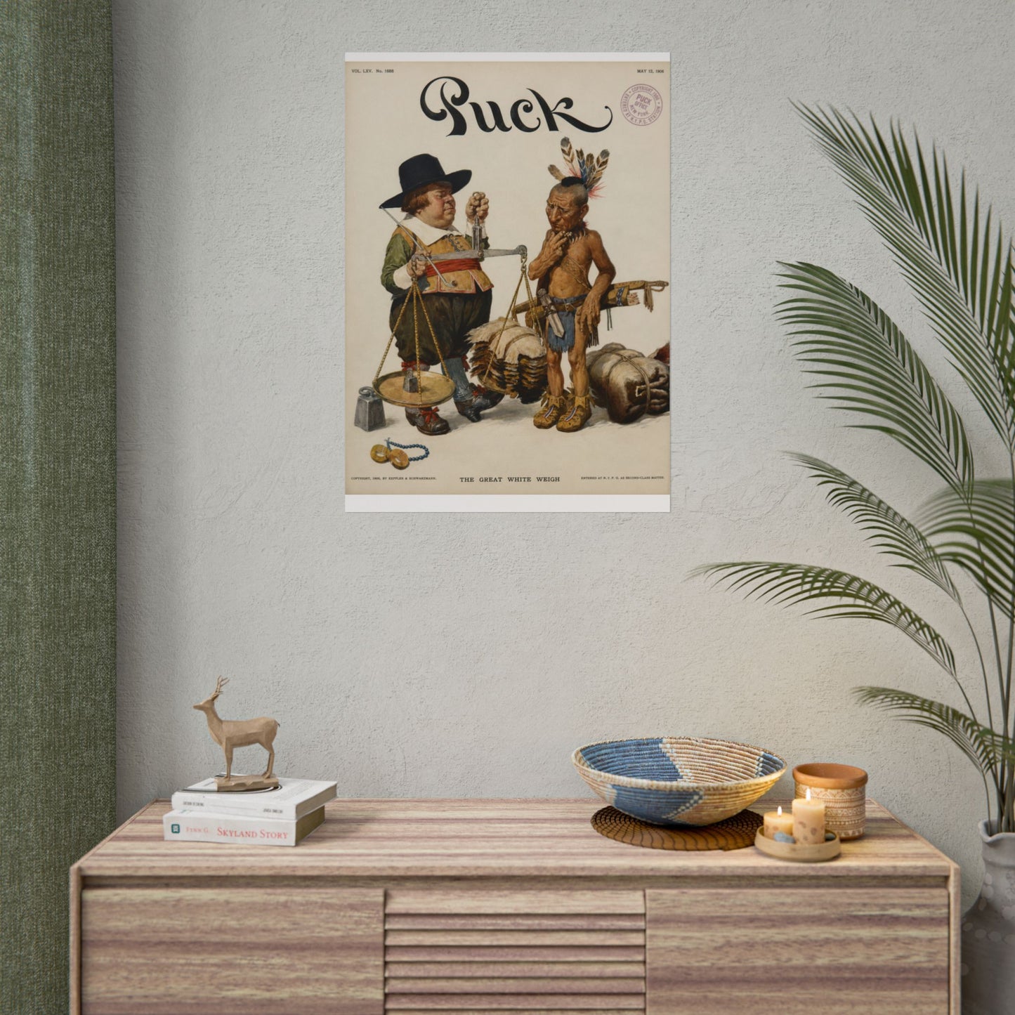 Puck Magazine Cover Rolled Poster - "The Great White Hopes"
