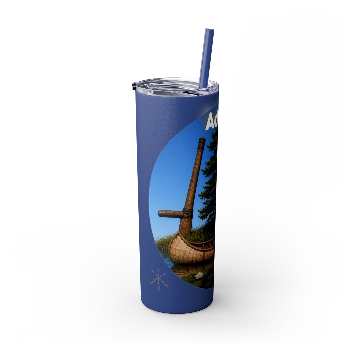 Ottawa Adawe Canoe Skinny Tumbler — 20oz Insulated Travel Cup with Straw