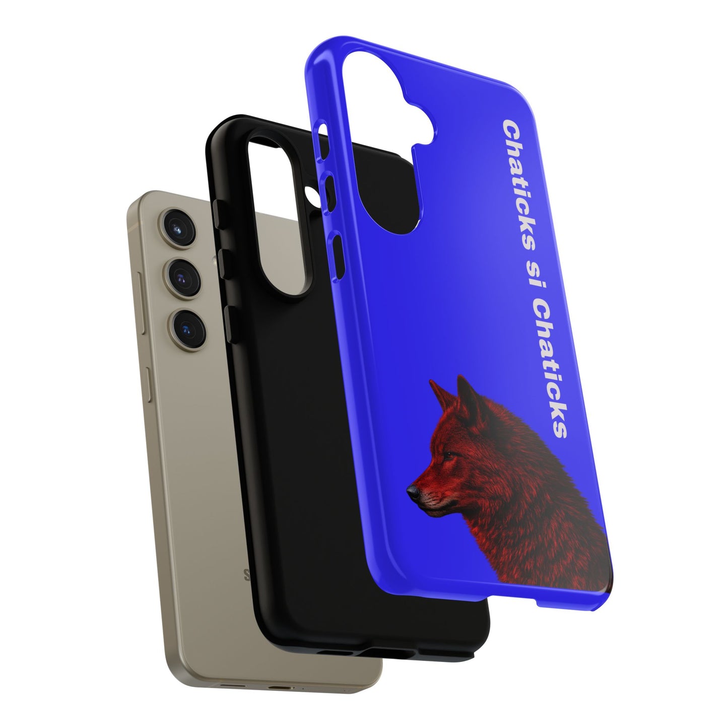 Pawnee Phone Case — Blue 'Chaticks si Chaticks' Wolf Logo Tough Case
