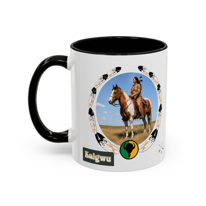 Kiowa Native Horse Photo Mug — Western Indigenous Pride Coffee Cup (11oz/15oz)