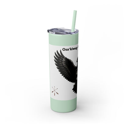 Sac Fox Skinny Tumbler with Straw, 20oz