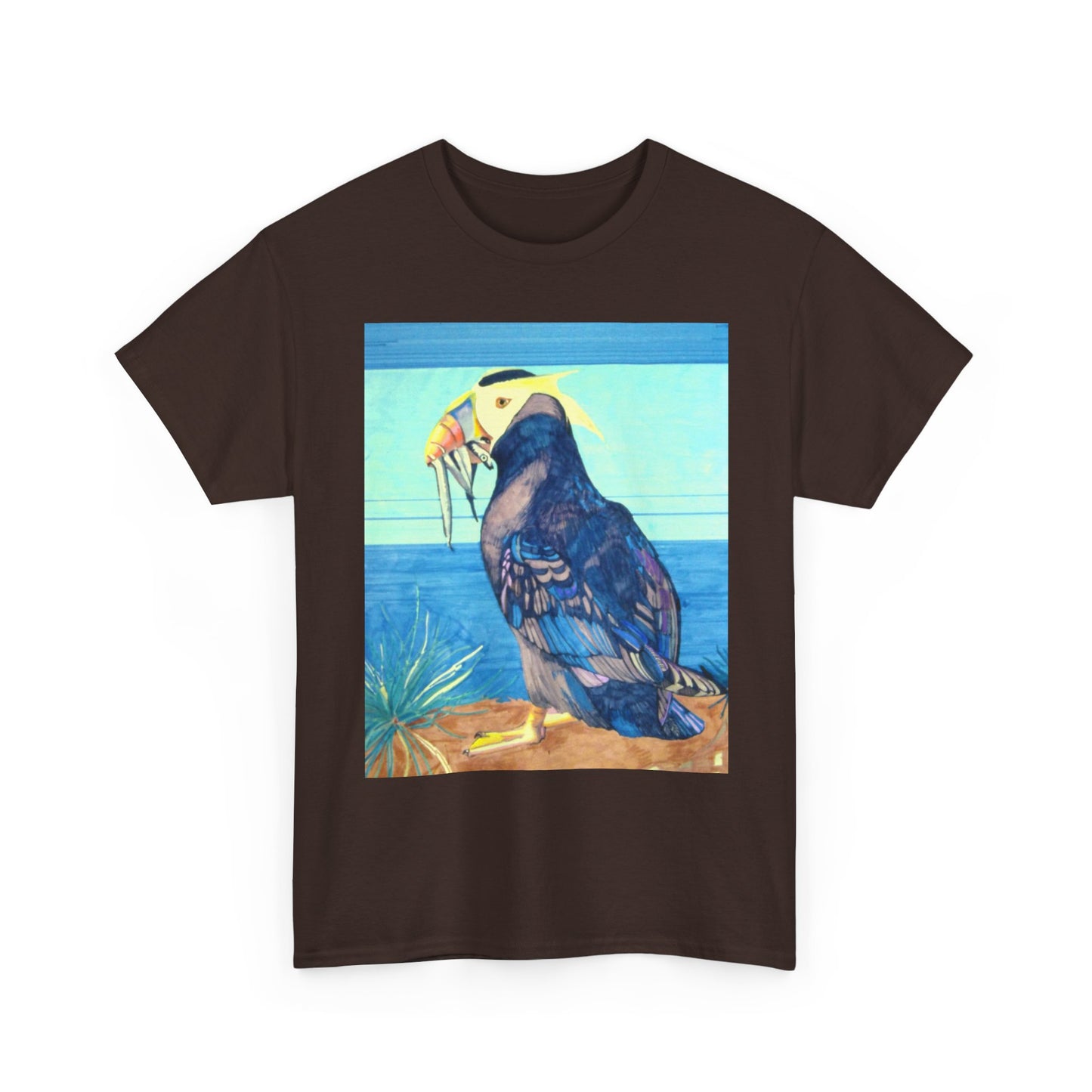 Puffin Beach Tee — Vintage Seaside Bird Graphic T-Shirt