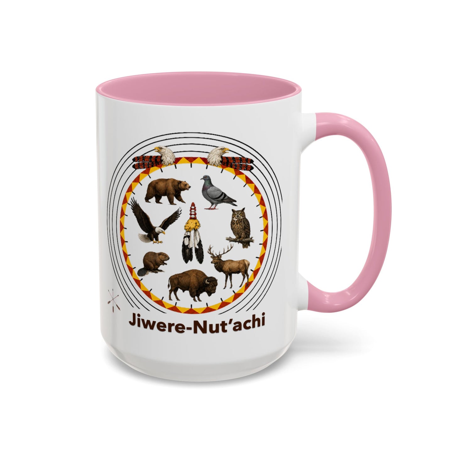 Otoe Missouria Native Animal Circle Mug – 'Jiwere-Nut'achi' Illustrated Coffee Cup (11oz/15oz)