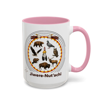 Otoe Missouria Native Animal Circle Mug – 'Jiwere-Nut'achi' Illustrated Coffee Cup (11oz/15oz)