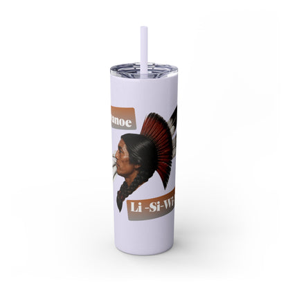 Shawnee Absentee Skinny Tumbler with Straw, 20oz