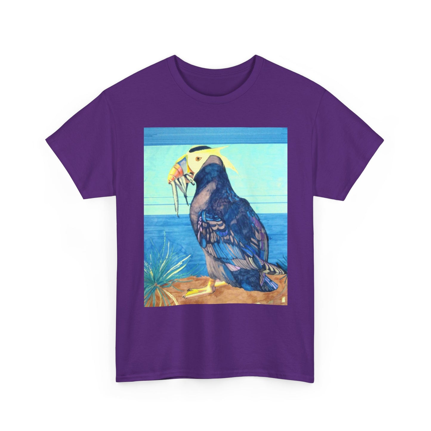 Puffin Beach Tee — Vintage Seaside Bird Graphic T-Shirt