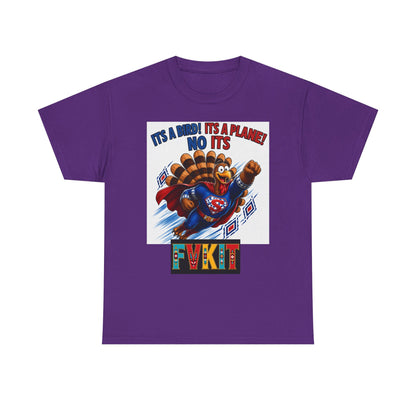 Turkey Superhero "It's a Bird! It's a Plane! No It's" with Arrow Back Print