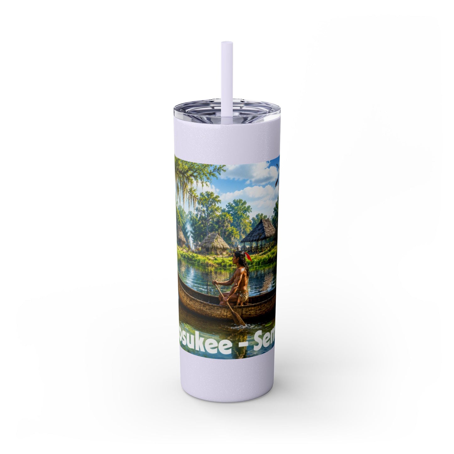Seminole Skinny Tumbler with Straw, 20oz