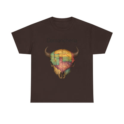 Comancheria Buffalo Skull T-Shirt — Western Map Graphic Tee