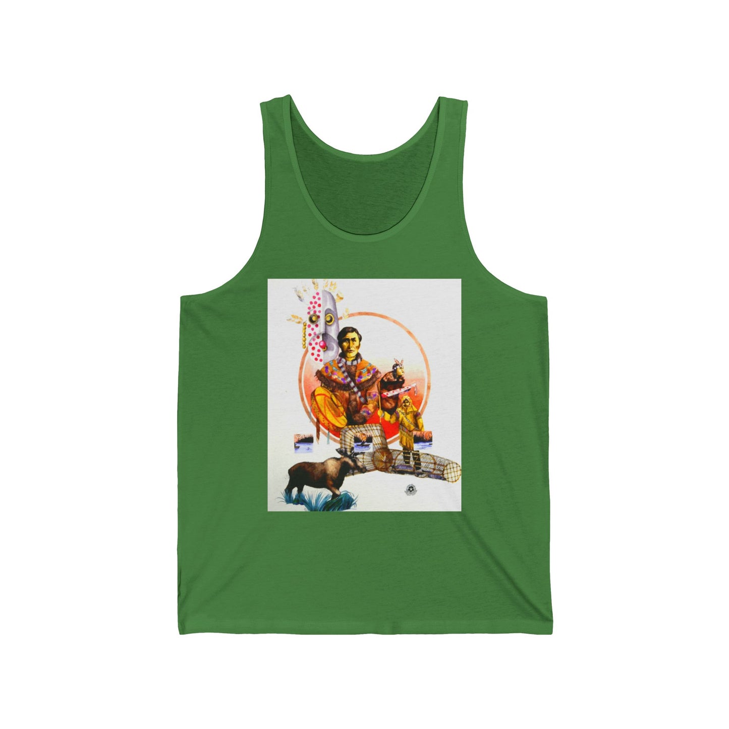 Athapaskan Tank Top — Western Cowgirl Art Tank with Arrow Back Design