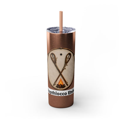 Thlopthlocco Skinny Tumbler with Straw, 20oz