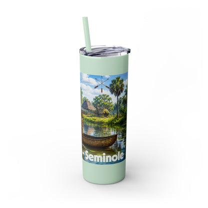 Seminole Skinny Tumbler with Straw, 20oz
