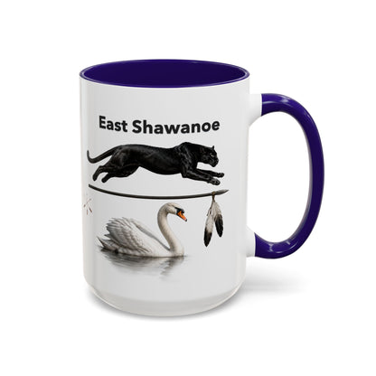 Shawnee East Shawanoe Mascot Panther & Swan Coffee Mug (11oz/15oz)