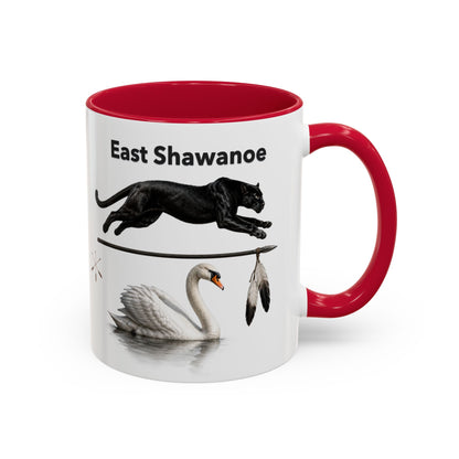 Shawnee East Shawanoe Mascot Panther & Swan Coffee Mug (11oz/15oz)
