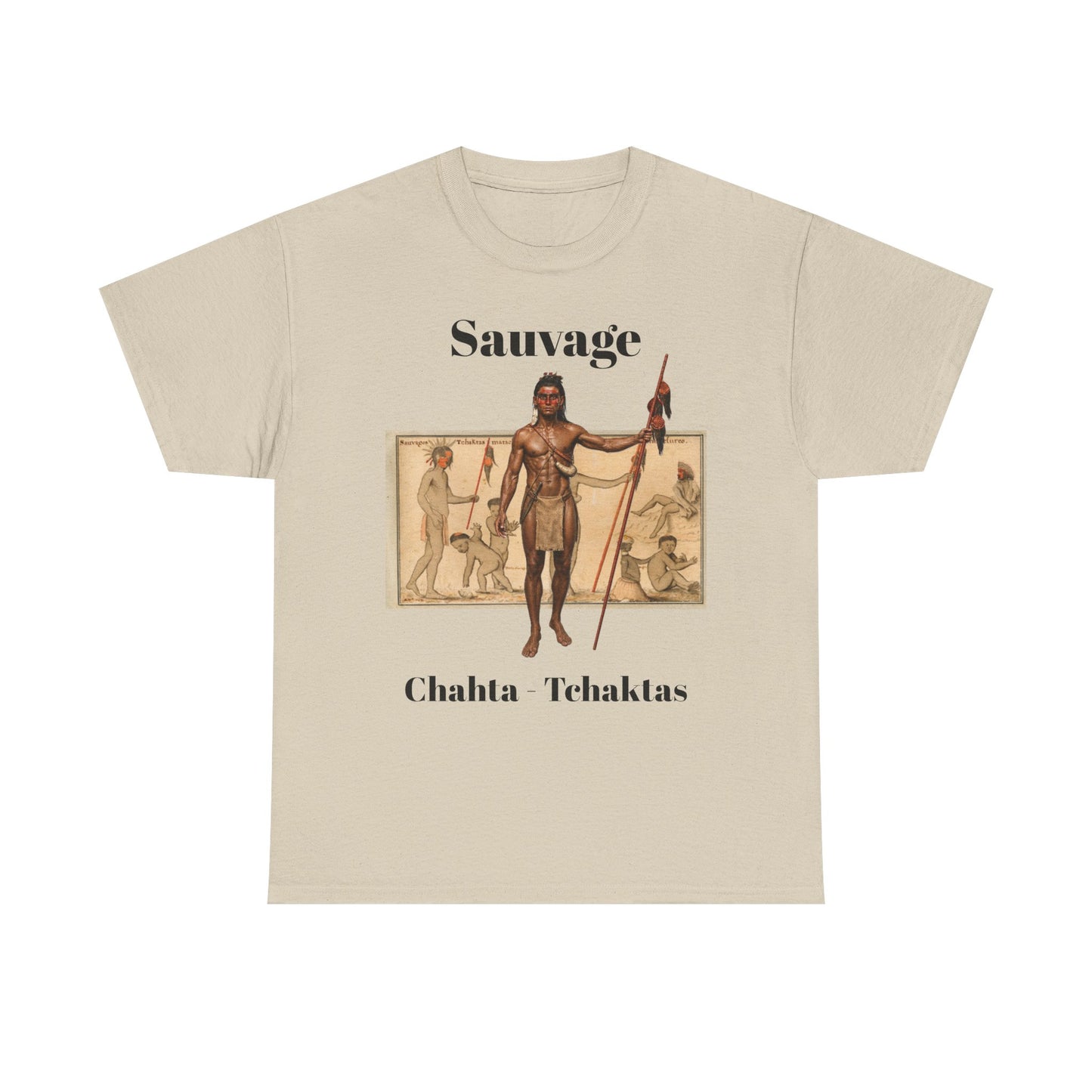 Savage Chahta Tchaklas Graphic Tee – Native American Heritage Art T-Shirt