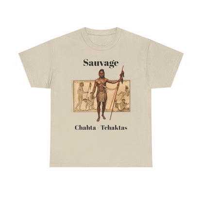 Savage Chahta Tchaklas Graphic Tee – Native American Heritage Art T-Shirt