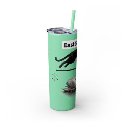 Shawnee East Skinny 20oz Tumbler with Straw — East Shawano River Swan & Otter Design
