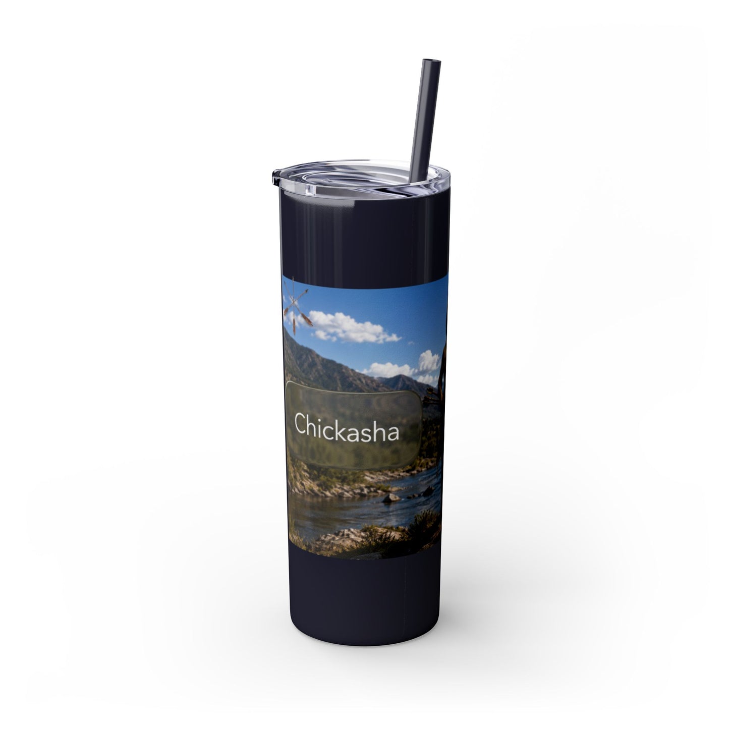 Chickasaw Skinny Tumbler with Straw, 20oz