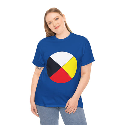 Native Medicine Wheel Tee — Four Directions Circle Design T-Shirt