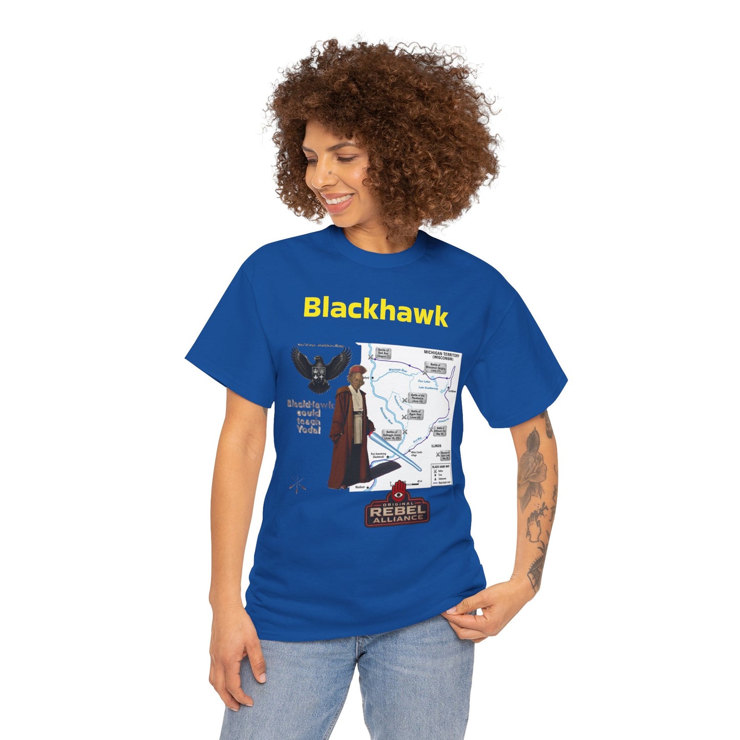 Blackhawk Rebel Trail Vintage Map Graphic T-Shirt
