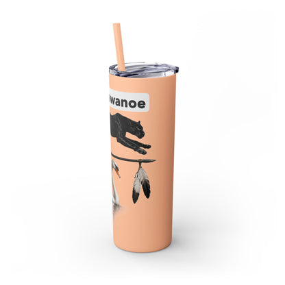Shawnee East Skinny 20oz Tumbler with Straw — East Shawano River Swan & Otter Design