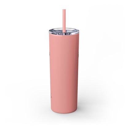 Delaware West Turtle Skinny Tumbler 20oz — Colorful Sea Turtle Travel Cup with Straw