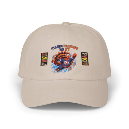 Turkey Dad Cap with Retro Turkey 'It’s A Murder, It’s A Massacre, No It’s' Graphic — Thanksgiving Hat